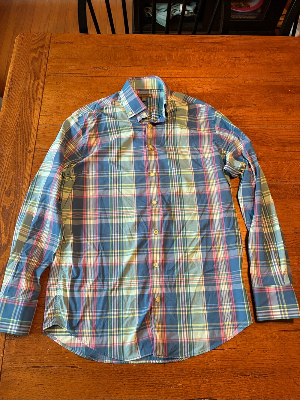 Peter Millar Men's Plaid Button-Down Shirt - Blue Multi